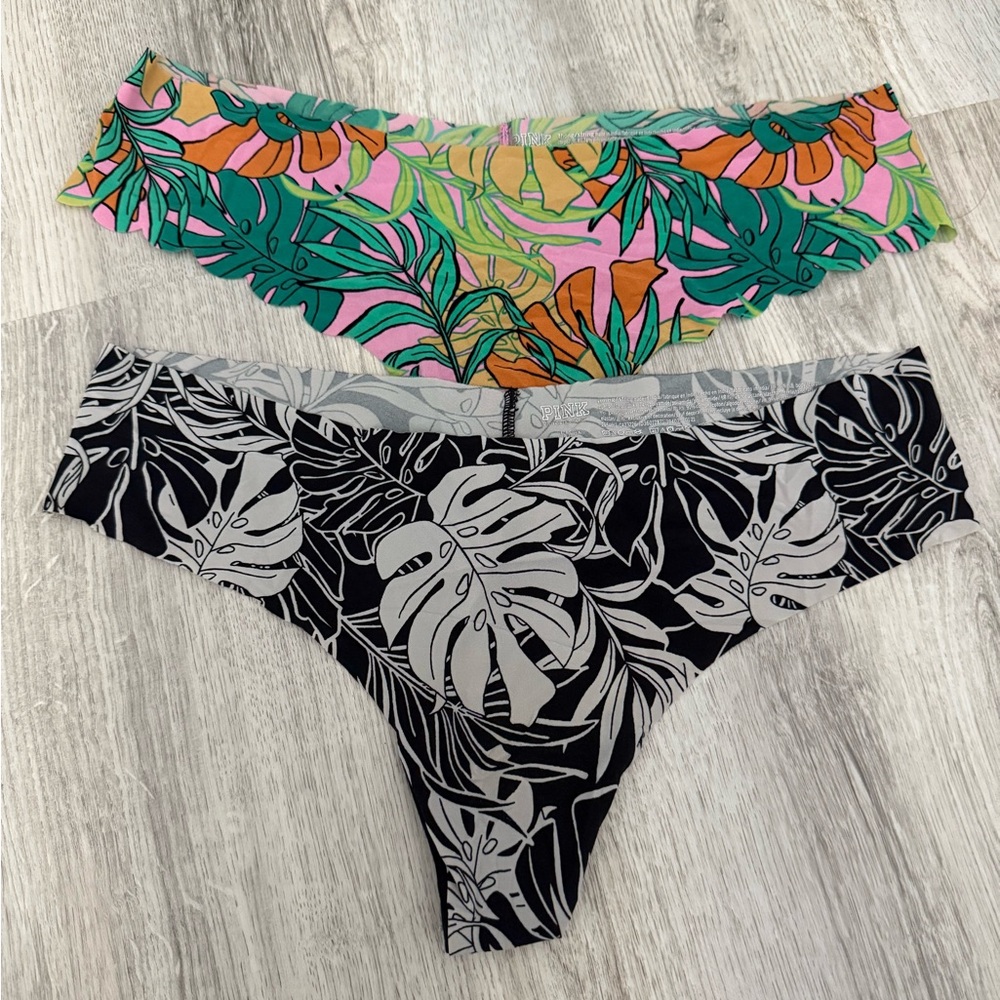 Pink Victoria’s Secret vintage tropical thong cheeky cheekster bundle